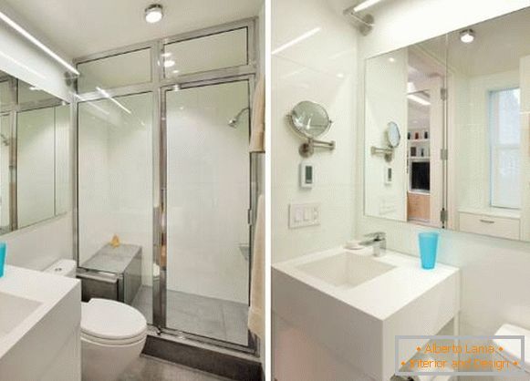 Bathroom design in a small apartment of 40 sq m