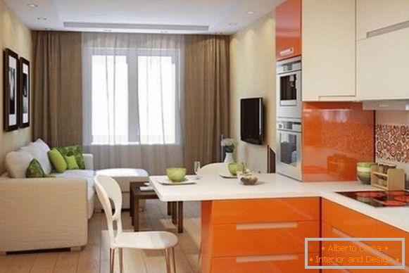 Design of a one-room apartment photo in a modern style - photo 4