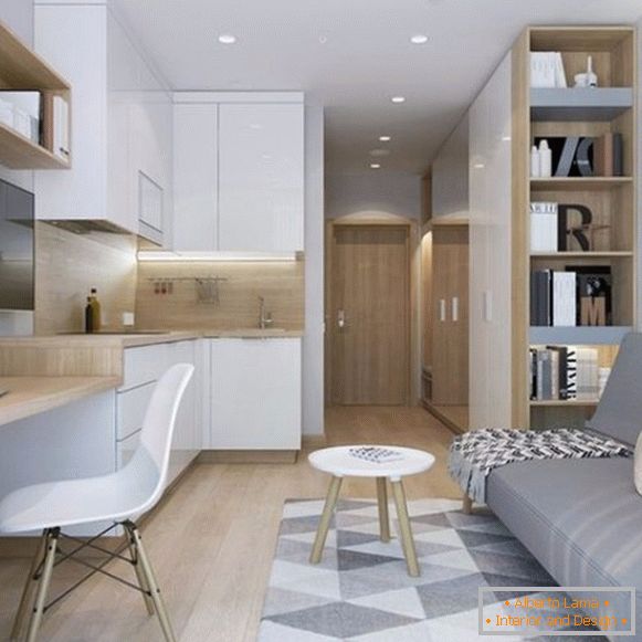 Design of a one-room apartment of 30 sq. M - photo 5