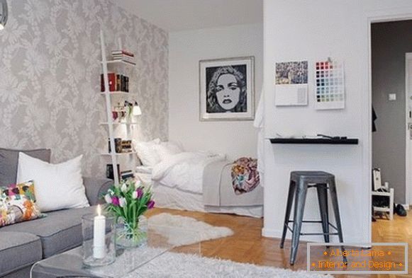 Design of a one-room apartment of 30 sq. M - photo 8