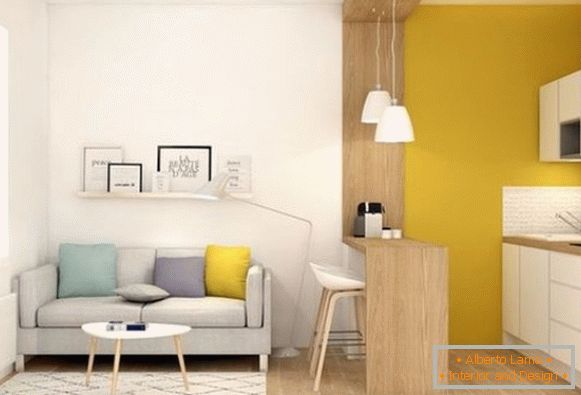 One-room apartment design - photo 3