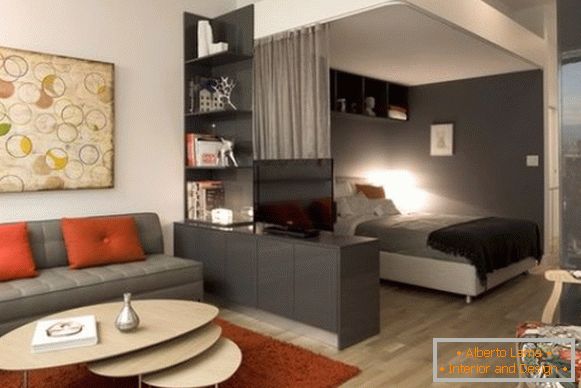 Design of one-room apartment 40 m2 - photo 4