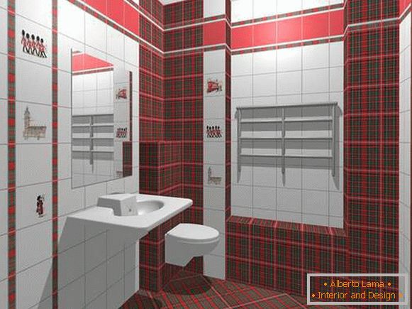 Design of tiles in the toilet, photo 19