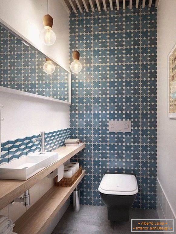 Tile in small toilet design photo 22