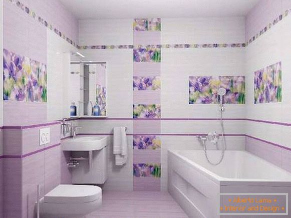Design of tiles in the toilet, photo 8