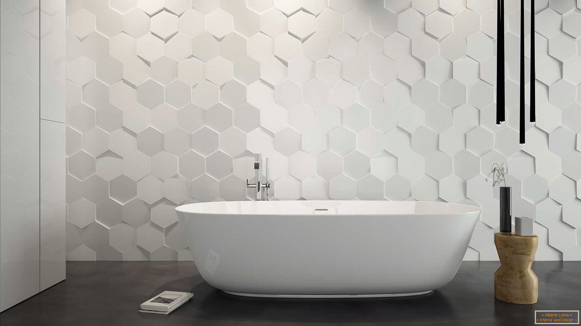 Ceramic tiles in the bathroom