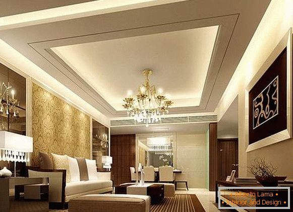 Design of ceilings from plasterboard