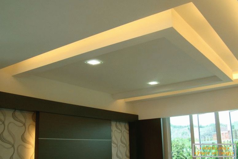 Design of ceilings from plasterboard - 140 photos of ideas