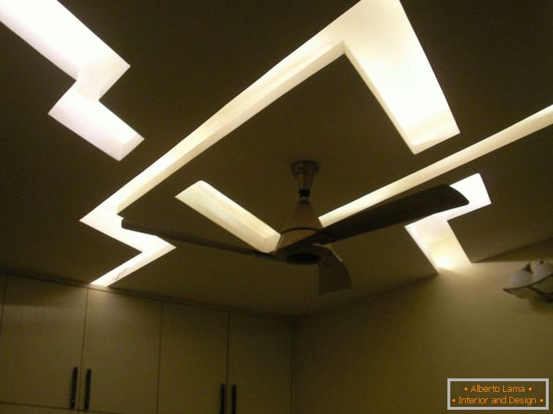 Design of ceilings from plasterboard - 140 photos of ideas