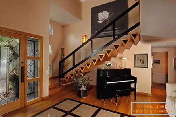 hallway in the house with stairs photo design, photo 39