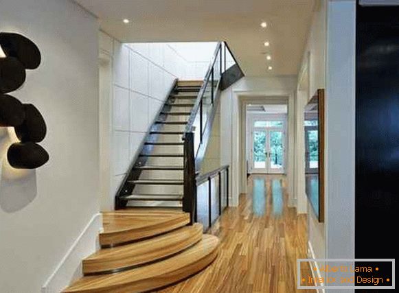 hallway design in the house with a staircase, photo 16