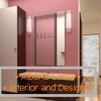 Combination of pink and brown in the hallway décor