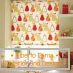 Bright curtains in the kitchen