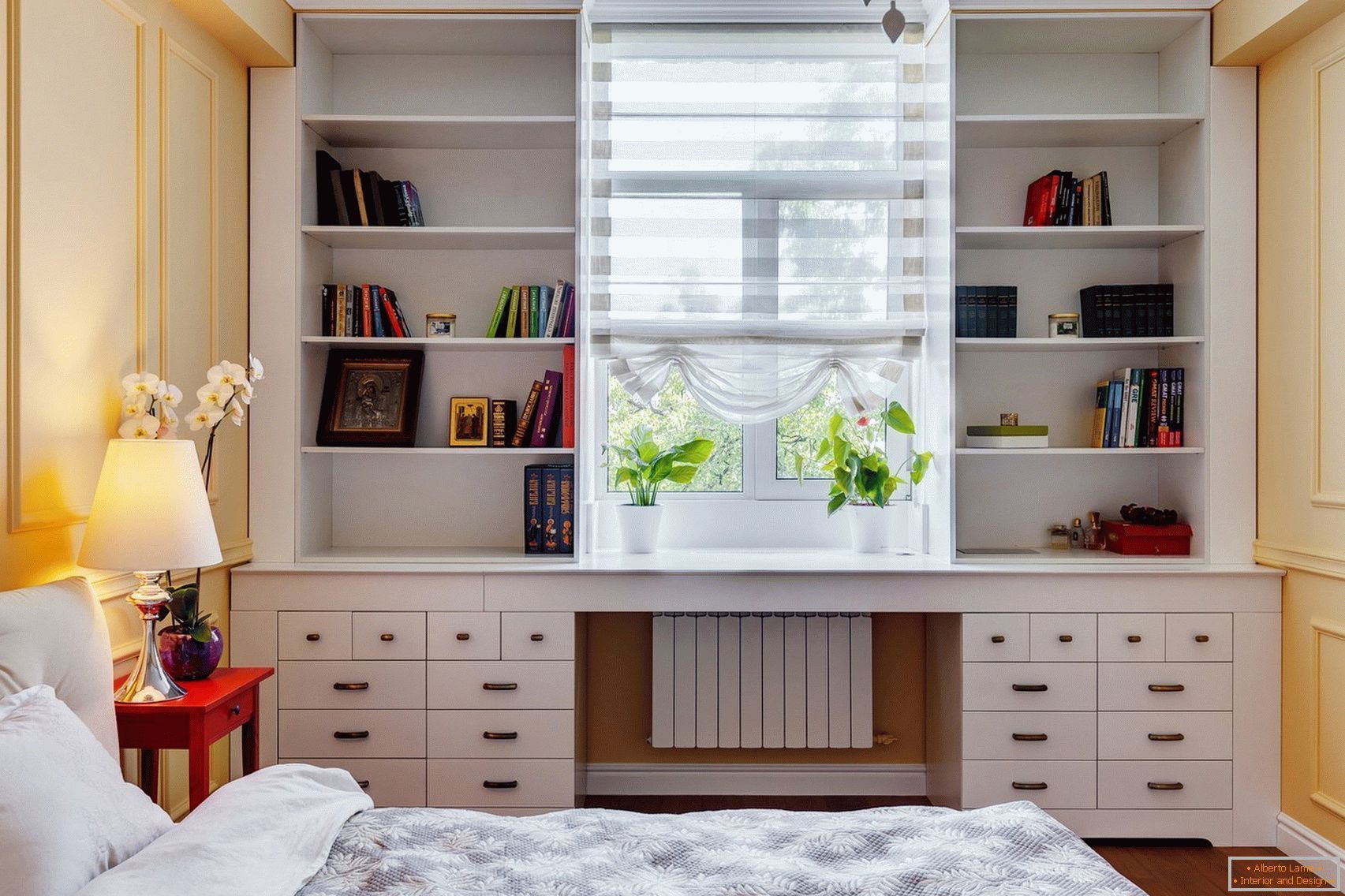 Study in a small bedroom