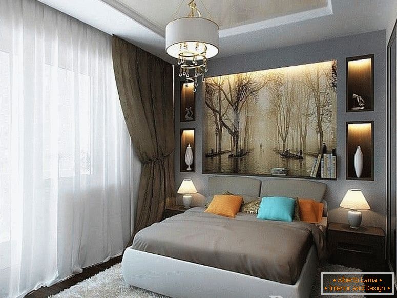 Modern bedroom design of 13 square meters