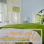 Teen bedroom in green tones
