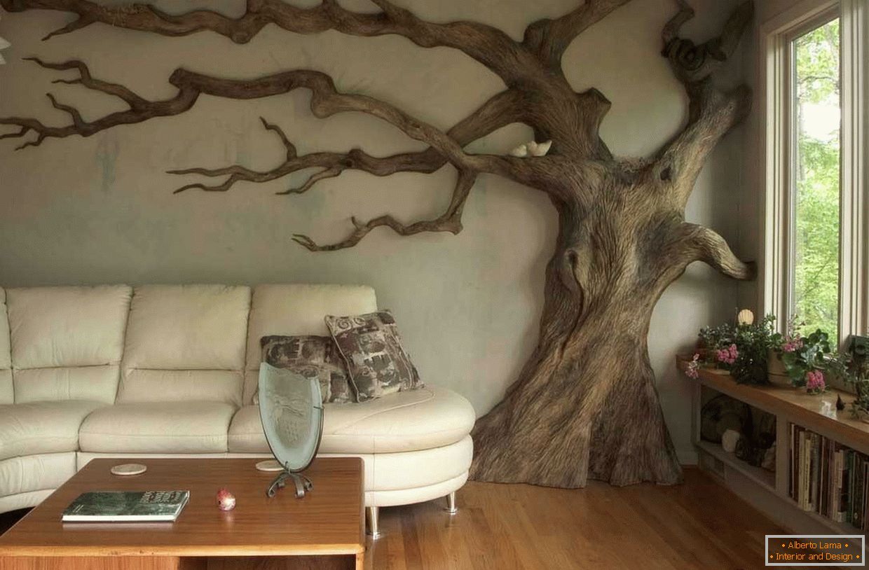Tree in the interior of the room