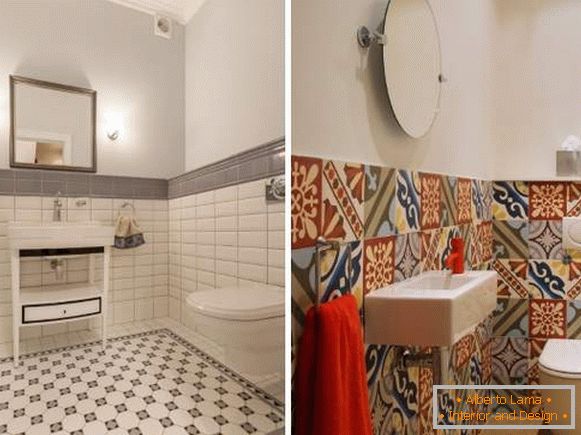 Toilet design - photos of beautiful tiles in the interior