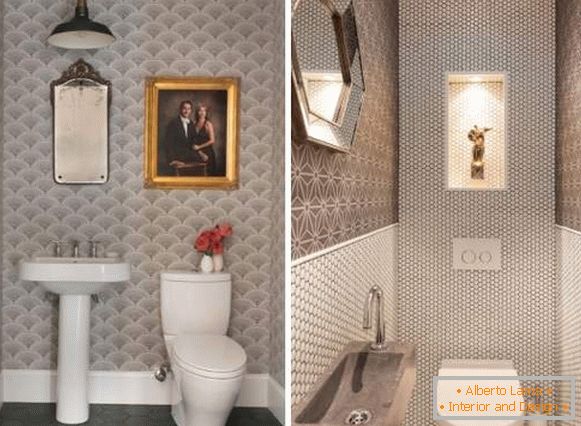 Gray toilet design - photo modern ideas of 2017
