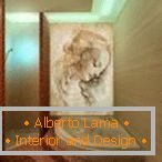 Decorative element with illumination in the design of the bathroom