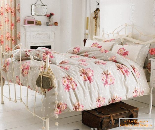 Bedroom in delicate colors