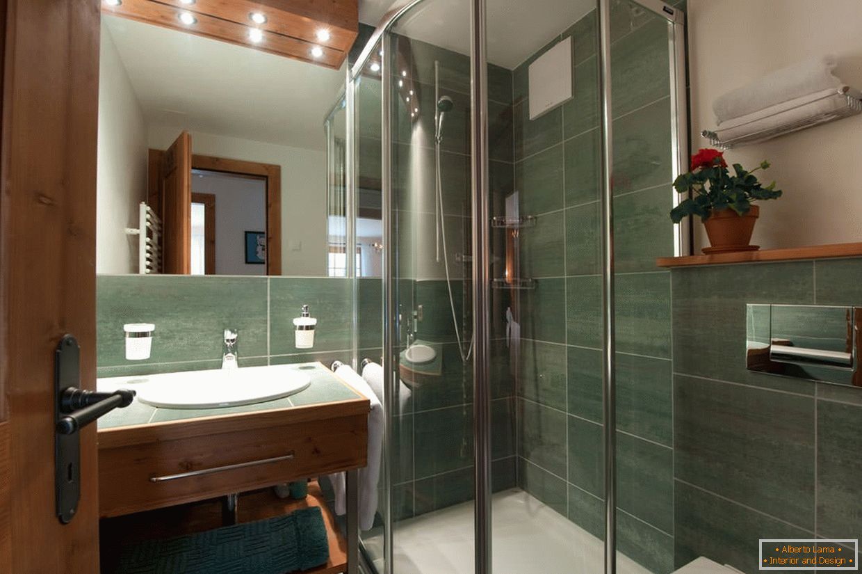 Design of the shower room 2 on 2