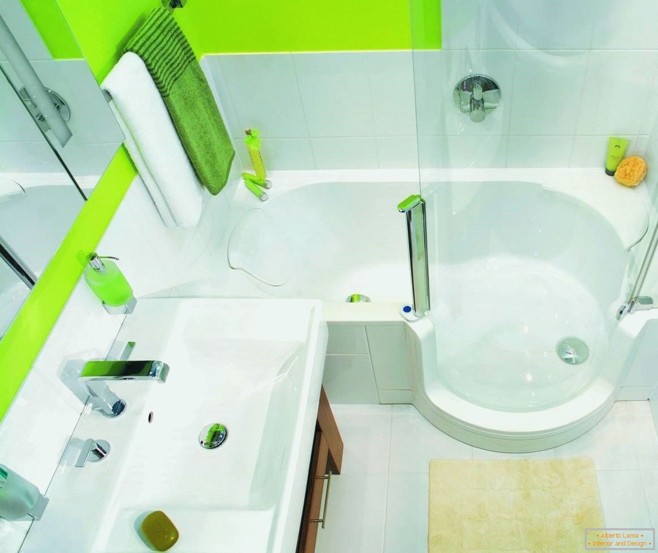 Bright bathroom design