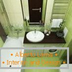 Light green bathroom interior