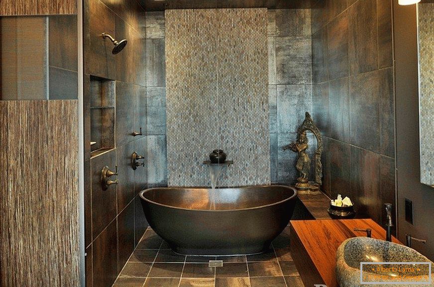 Bathroom with chic interior