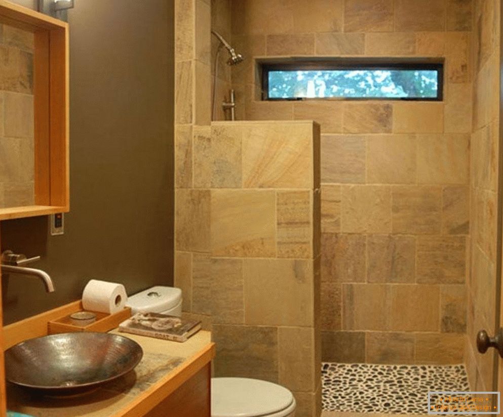 Homemade shower cabin