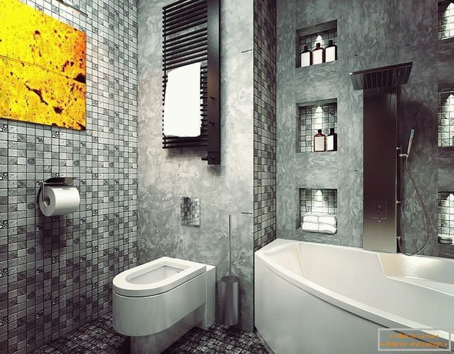 Bathroom interior in eclectic style