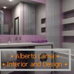 White-lilac bathroom interior