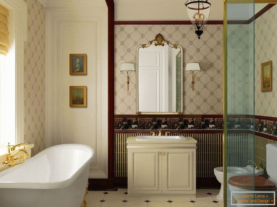 Bathroom in baroque style