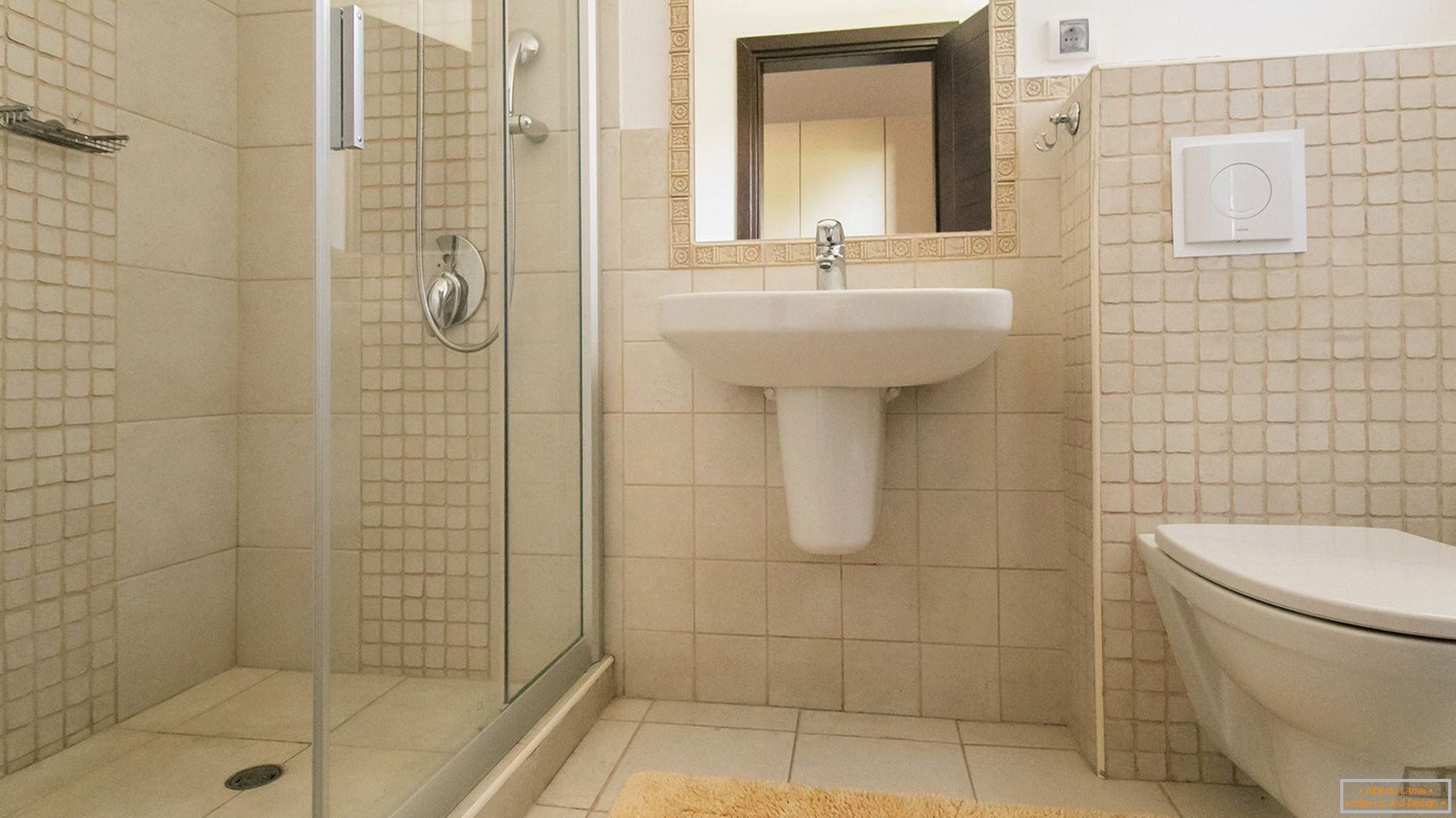 Sand walls in the bathroom