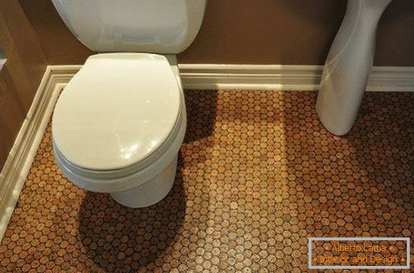 Bathroom design with cork floors