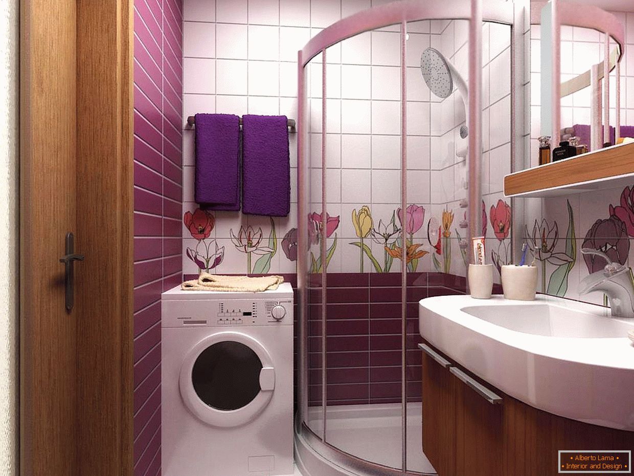 Purple bathroom decor