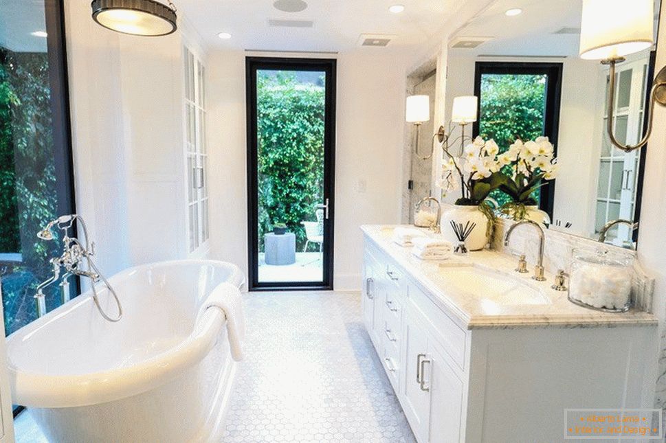 White bathroom in the house
