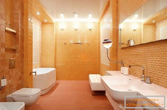 design of a narrow bathroom combined with a toilet, photo 36