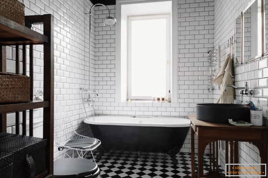 Bathroom in the tile