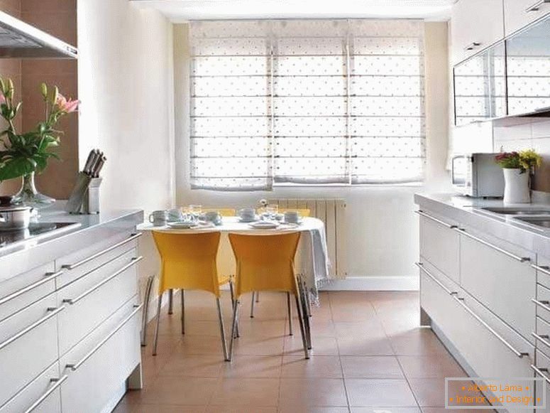 Design of elongated kitchen 12 кв м с окном