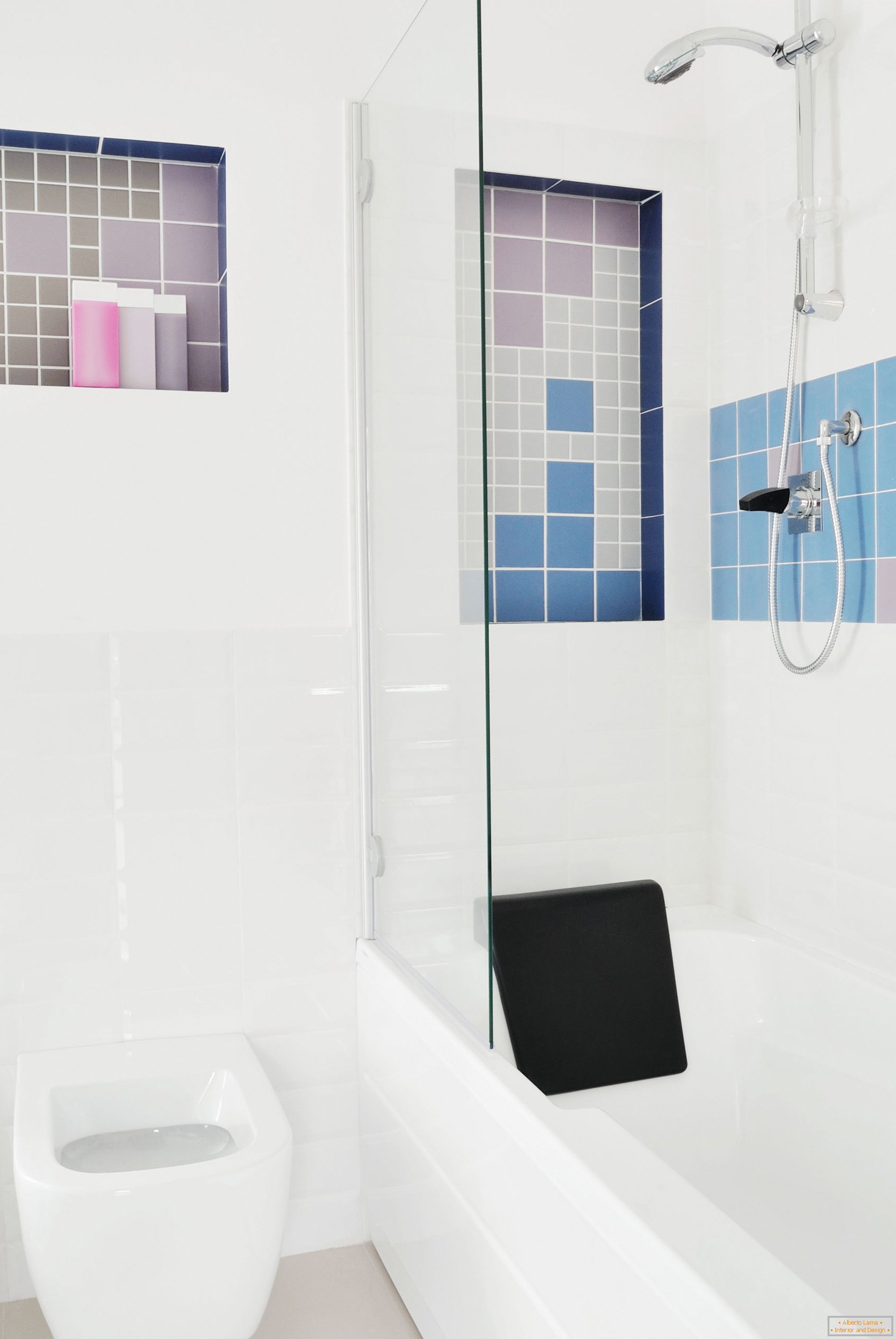 Interior of a small bathroom with a toilet