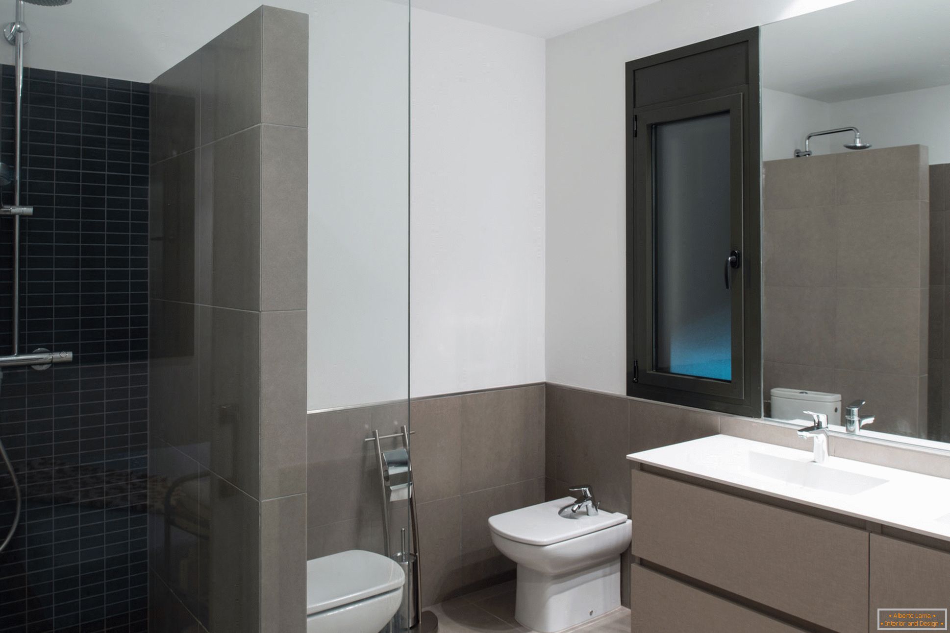 Interior of a small bathroom with a toilet