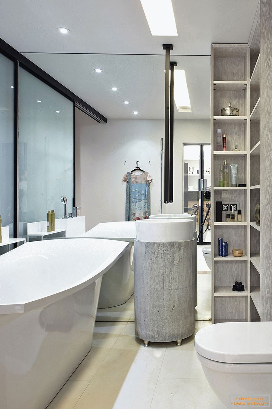 Interior of a small bathroom with a toilet