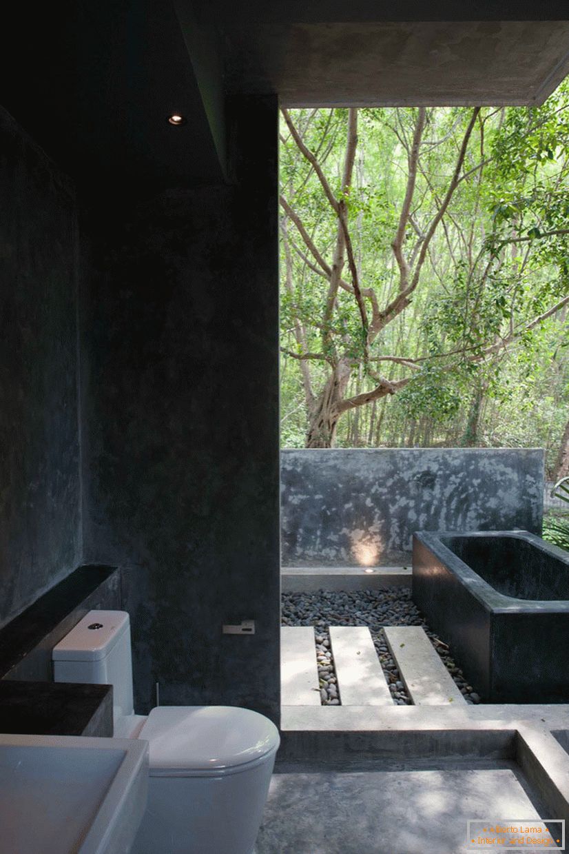 Interior of a small bathroom with a toilet