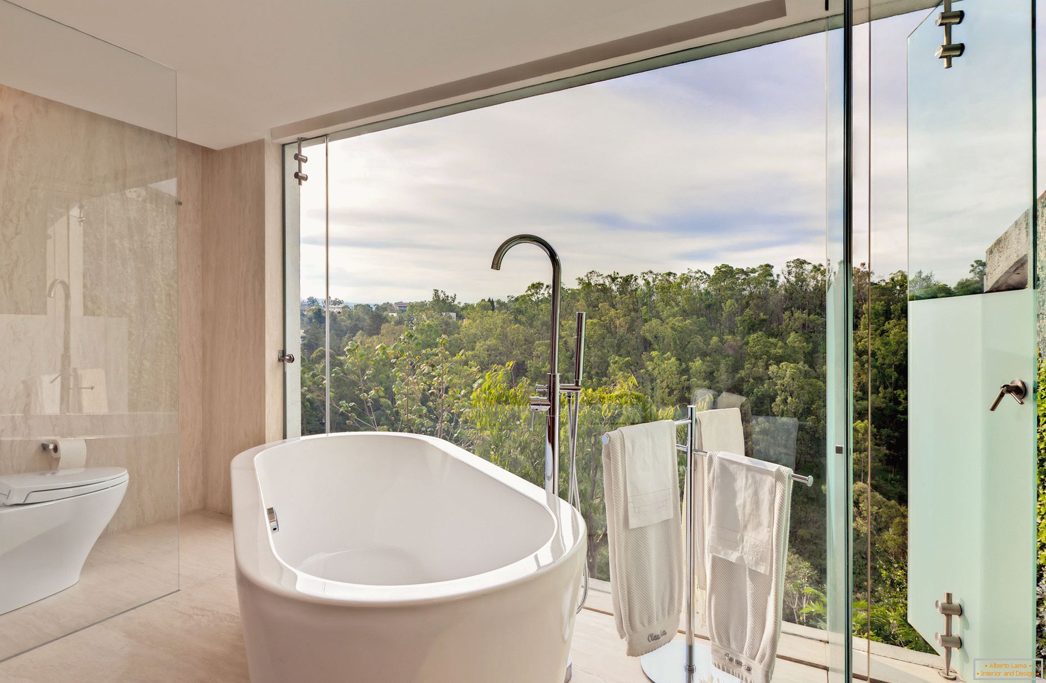 Interior of a small bathroom with a toilet