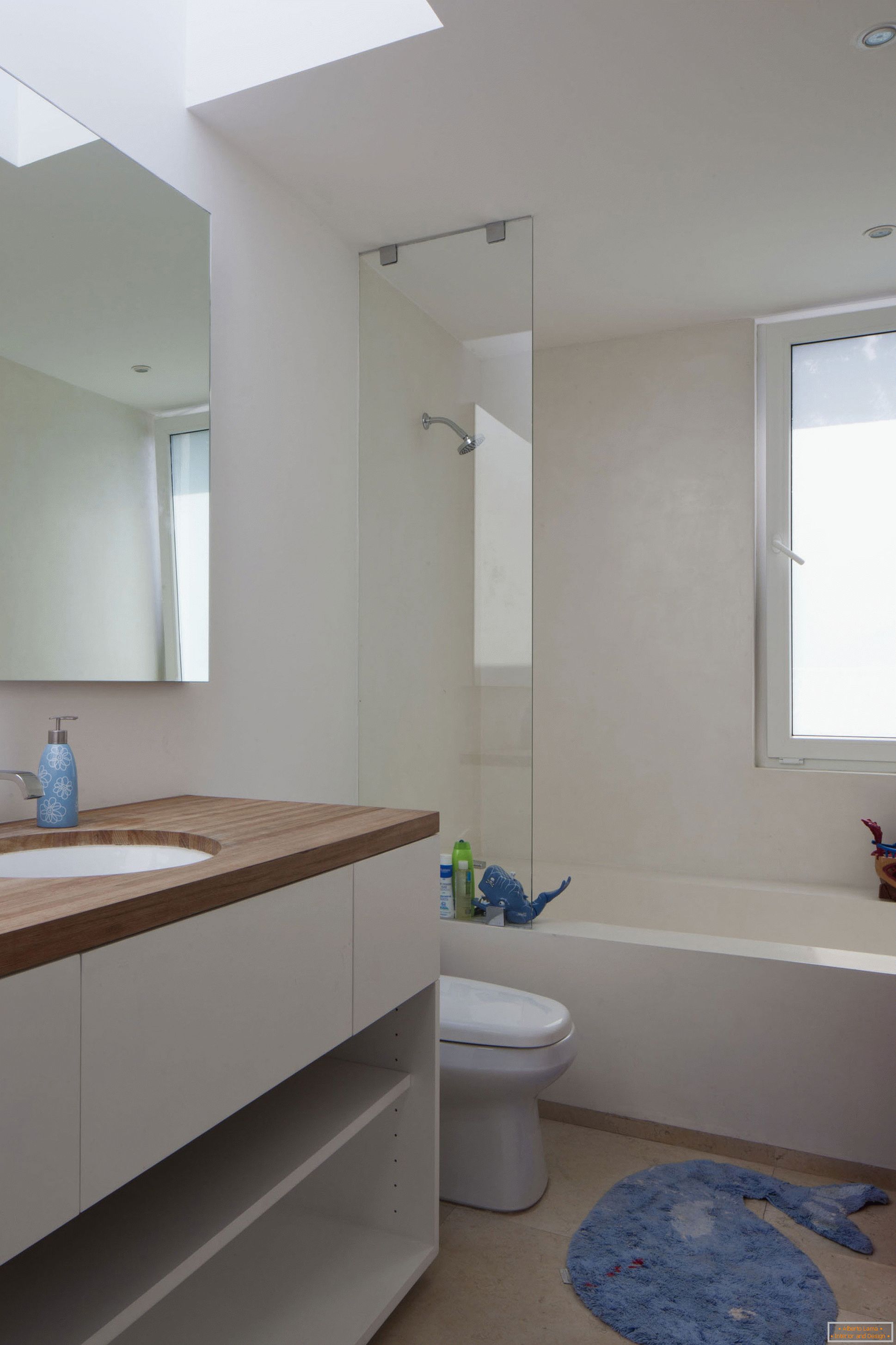 Interior of a small bathroom with a toilet