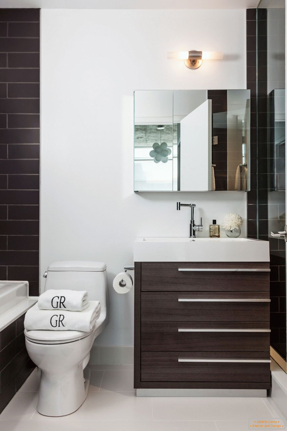 Interior of a small bathroom with a toilet