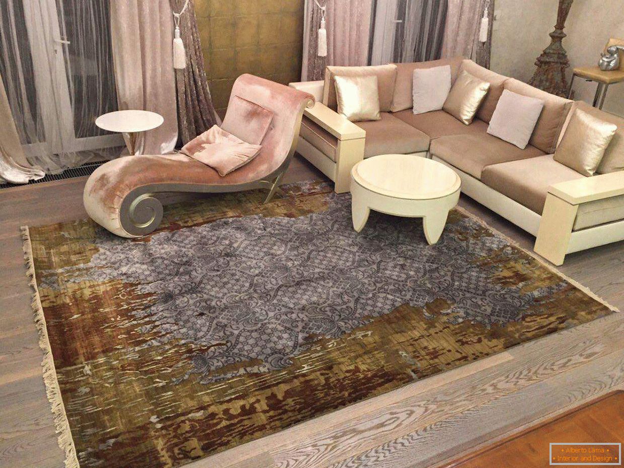The carpet of the Artifact design collection in the living room