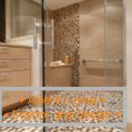 Mosaic in brown tones in the bathroom decoration