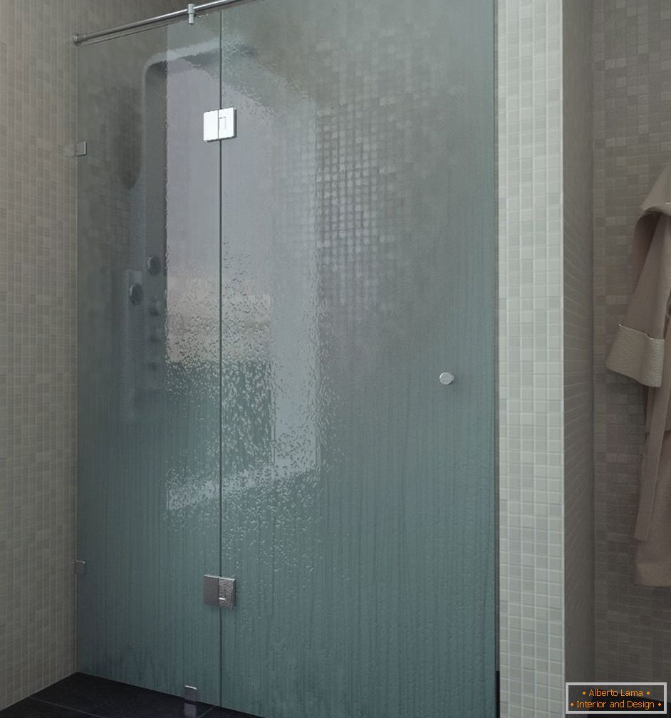 Matt glass in the shower